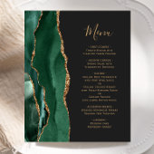 Budget Emerald Green Gold Dark Mariage Menu
