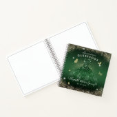 Budget Emerald Green Gold Quinceanera Gastenboek Notitieboek (Binnen)