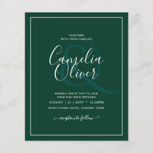 BUDGET Emerald Green Monochrome Tekst Flyer