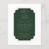 BUDGET Emerald Green Monochrome Tekst Flyer (Achterkant)