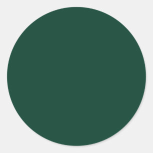 BUDGET Emerald Green Monochrome Tekst Ronde Sticker