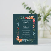 Budget Emerald Green Rusty Oranje Floral Wedding (Staand voorkant)