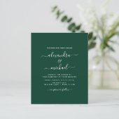 Budget Emerald Green Wedding Modern Typografie (Staand voorkant)
