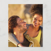 Budget Emerald Lights Foto Uitnodiging voor bruilo (Achterkant)