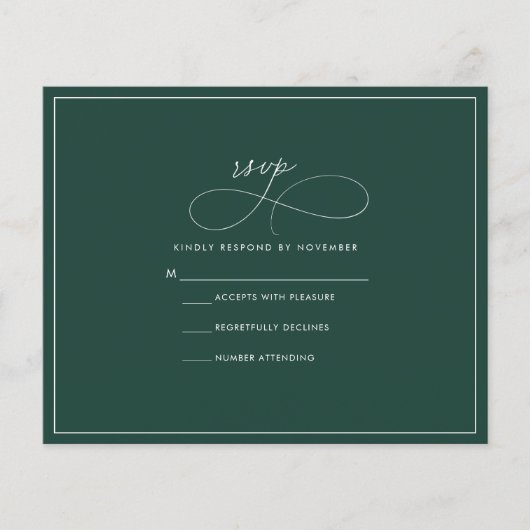 Budget Emerald RSVP Flyer (Voorkant)