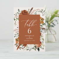 Budget en terre cuite blanc numéro de table chic é