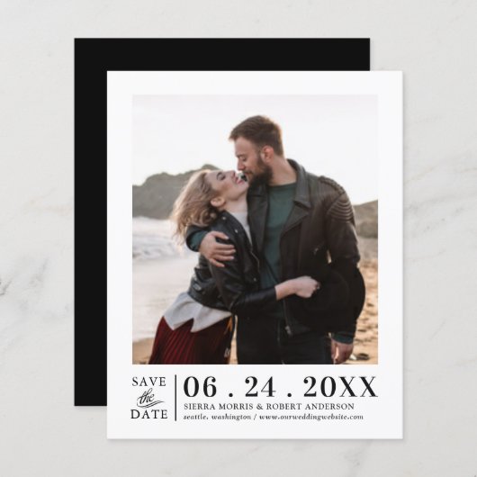 Budget Enregistrer la date Facile Modèle photo ver (Devant / Derrière)