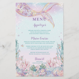 Budget etherische zeemeermin onder het Zee Menu Sh