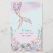 Budget etherische zeemeermin onder het Zee Menu Sh (Achterkant)