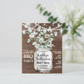 BUDGET Eucalyptus Afstuderen - Uitnodiging van de  (Staand voorkant)