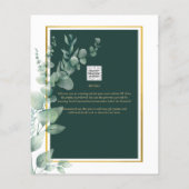 BUDGET Eucalyptus BABYSHOWER GOUD QR CODE UITNODIG Flyer (Achterkant)