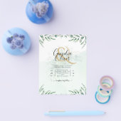 Budget Eucalyptus Bladeren Groene Huwelijk QR CODE Flyer (Enkel)