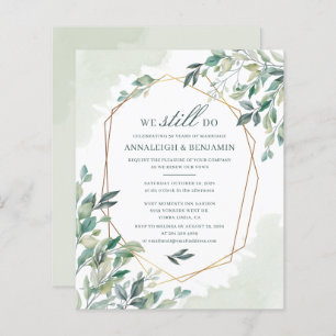 Budget Eucalyptus Botanical Wedding Vow Renewal