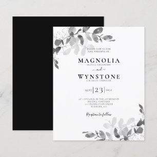 Budget Eucalyptus Botanical Weduwen Uitnodiging