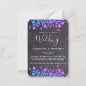 Budget Eucalyptus Botanische Slate QR Code Weddens Notitiekaartje (Voorkant)