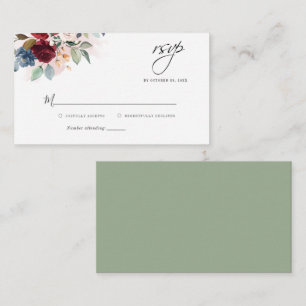 Budget Eucalyptus Bourgogne Flora Mariage Carte RS