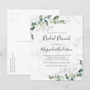Budget Eucalyptus Bridal Brunch Briefkaart Uitnodi