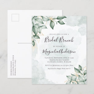Budget Eucalyptus Bridal Brunch Briefkaart Uitnodi
