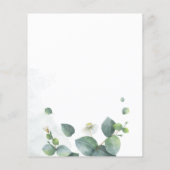 Budget Eucalyptus Bruiloft Uitnodiging Flyer (Achterkant)