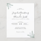 Budget Eucalyptus Calligraphy Weddenschap Flyer (Voorkant)