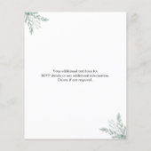 Budget Eucalyptus Calligraphy Wedding Invitation F Flyer (Achterkant)