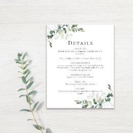Budget Eucalyptus Détails du Mariage Carte de boît