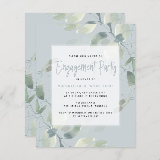 BUDGET Eucalyptus Engagement Party (Voorkant / Achterkant)