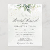 Budget Eucalyptus Feuille Bridal Brunch Invitation (Devant)