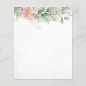 Budget Eucalyptus Feuille Invitation à la douche n (Dos)