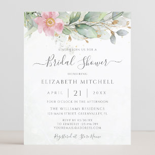 Budget Eucalyptus Feuille Invitation à la douche n