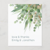 Budget Eucalyptus Feuille Merci Mariage (Devant)