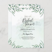 Budget Eucalyptus Feuille Vert Mariage QR CODE (Devant / Derrière)