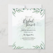 Budget Eucalyptus Feuille Vert Mariage QR CODE (Devant)