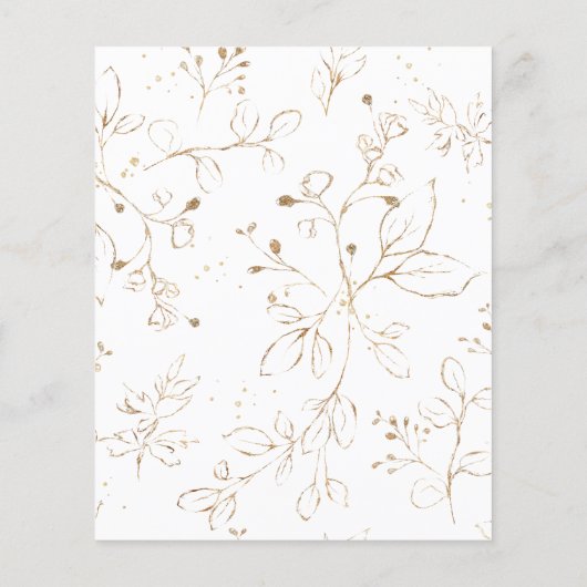 Budget Eucalyptus Feuilles & Gold Rustic Mariage (Dos)