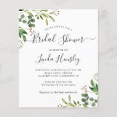 Budget Eucalyptus Feuilles Invitations de douche n (Devant)