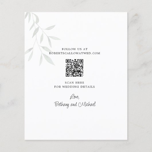 Budget Eucalyptus Feuilles mariage Enregistrer la (Dos)