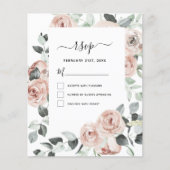 Budget Eucalyptus Floral Greenery Wedding RSVP (Voorkant)
