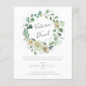 Budget Eucalyptus Floral Wreath Weddenschap (Voorkant)