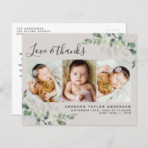 Budget Eucalyptus Foto Baby Hartelijk dank Briefka