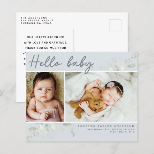 Budget Eucalyptus Foto Hallo Baby Briefkaart