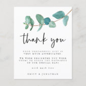 Budget Eucalyptus foto Weduwschap Bedankt (Voorkant)