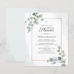 Budget Eucalyptus Geometrische Groene Bruiloft