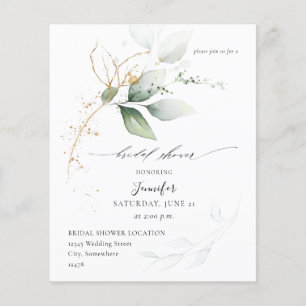 Budget Eucalyptus Glow Gold Greenery Vrijgezellenf Flyer