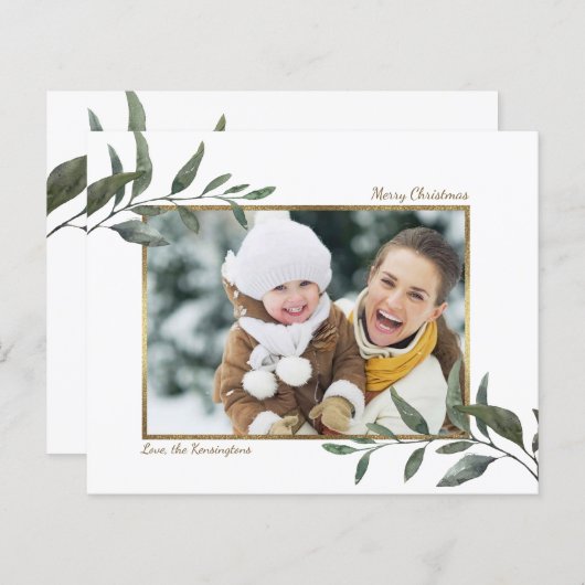 Budget Eucalyptus Gold Foil - kerstfoto (Voorkant / Achterkant)