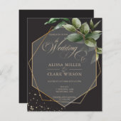 BUDGET Eucalyptus Gold Geometric Black Wedding (Voorkant / Achterkant)