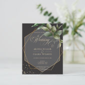 BUDGET Eucalyptus Gold Geometric Black Wedding (Staand voorkant)