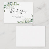 BUDGET Eucalyptus Green Foliage Weddenschap Hartel Notitiekaartje (Voorkant / Achterkant)