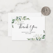 BUDGET Eucalyptus Green Foliage Weddenschap Hartel Notitiekaartje (Voorkant / Achterkant in situ)