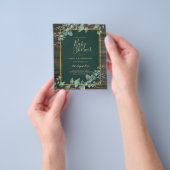 BUDGET Eucalyptus Greenery BABY SHOWER Rustisch Flyer (Hand)