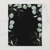 Budget eucalyptus greenery bruiloft uitnodiging (Achterkant)